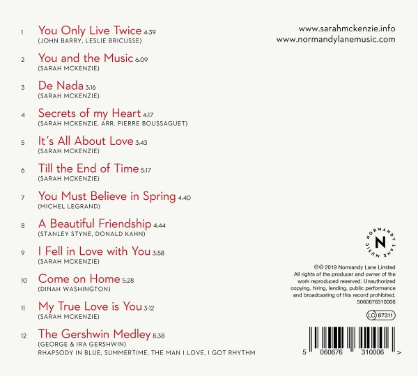 Sarah McKenzie 'Secrets of My Heart' CD